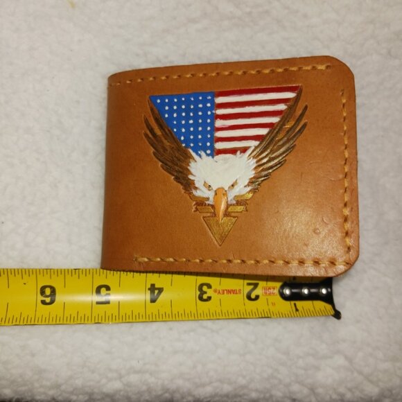 Carved Leather Wallet - Handcrafted - Picture 5 of 7